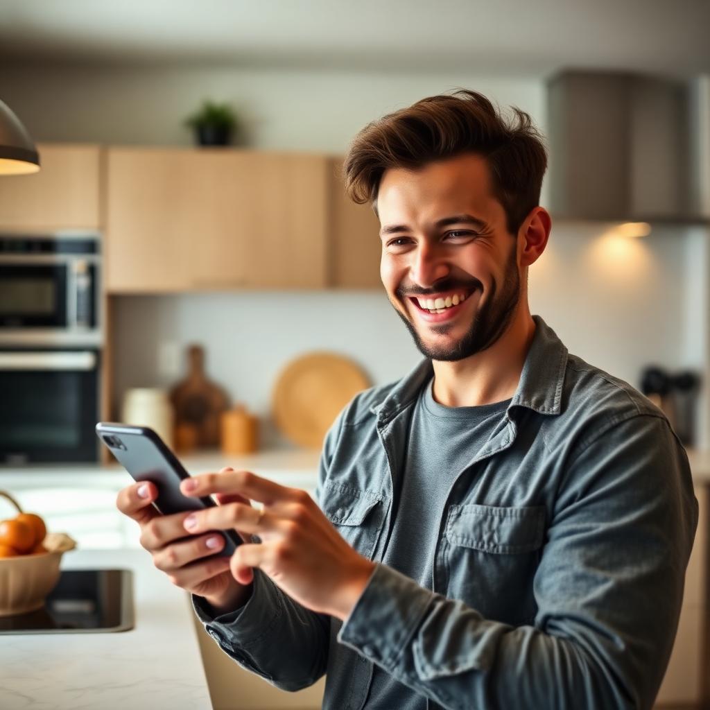 Person using the app